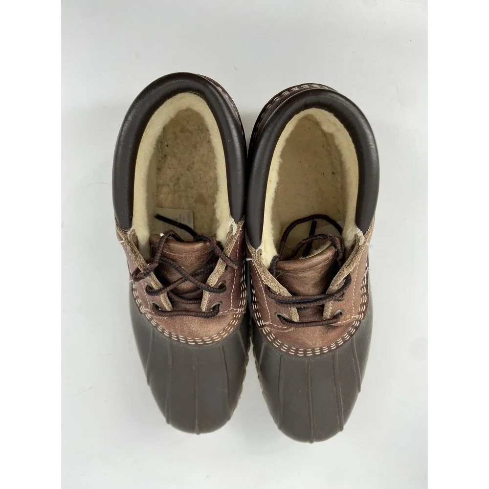 Vintage LL Bean Boots Womens‎ EM US 9 Shearling Lined Duck Snow Waterproof